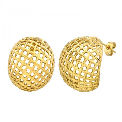 Boucle d'oreille de gaujon en acier inoxydable, Acier inoxydable 304, bijoux de mode & pour femme, doré, 23.60mm, Vendu par paire