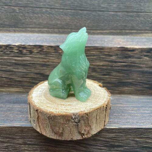 Fashion Decoration Natural Stone Wolf Carved for home and office 50mm Sold By PC