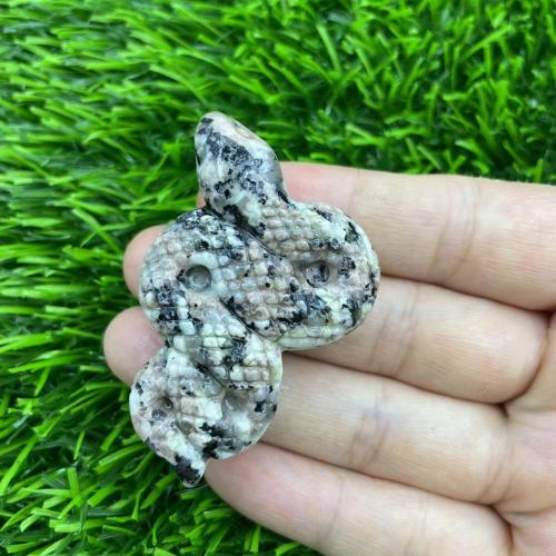Fashion Decoration, Natural Stone, Snake, Carved, for home and office & different materials for choice, more colors for choice, 50mm, Sold By PC