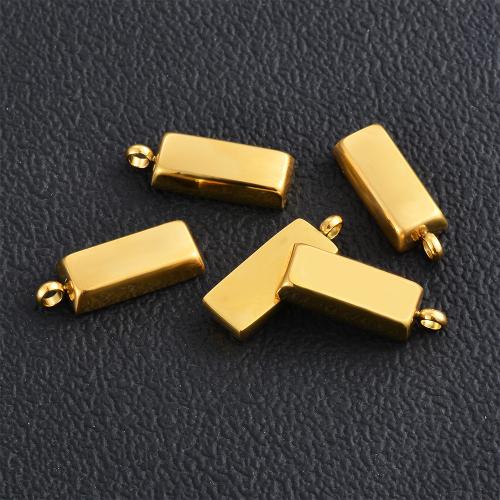 Stainless Steel Pendants, 304 Stainless Steel, Square, plated, DIY, more colors for choice, 19x7mm, 30PCs/Bag, Sold By Bag