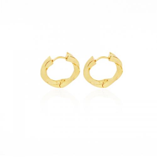 Brass Leverback Earring, plated, for woman, golden, 22x22mm, Sold By Pair
