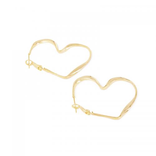 Brass Leverback Earring Heart plated for woman Sold By Pair