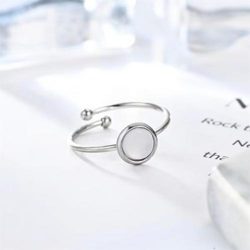 Prst prsten od inoxa, 304 nehrđajućeg čelika, s Dragi kamen, Podesiva & modni nakit & bez spolne razlike, više boja za izbor, nikal, olovo i kadmij besplatno, Diameter 8cm, Prodano By PC
