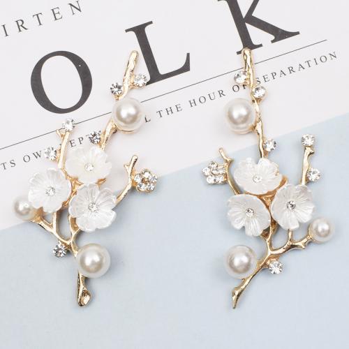 Hair Accessories DIY Findings Zinc Alloy with Plastic Pearl plated & with rhinestone nickel lead & cadmium free Sold By Bag