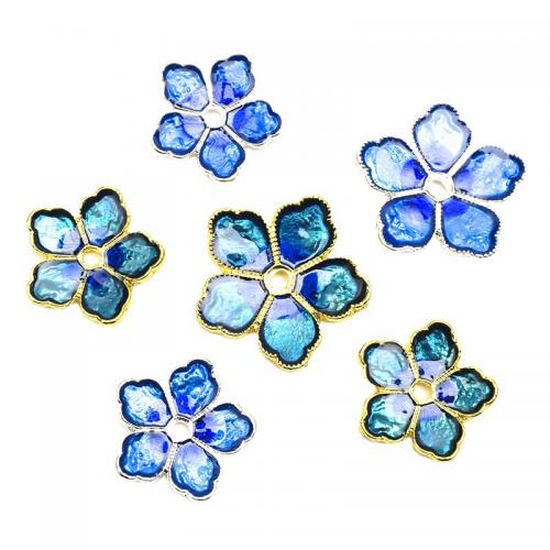 Hair Accessories DIY Findings, Tibetan Style, Flower, different size for choice & enamel, more colors for choice, nickel, lead & cadmium free, 10PCs/Bag, Sold By Bag