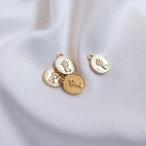 Brass Jewelry Pendants 14K gold-filled DIY golden nickel lead & cadmium free Sold By PC