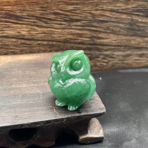 Fashion Decoration, Natural Stone, Owl, Carved, for home and office & different materials for choice, more colors for choice, 35mm, Sold By PC