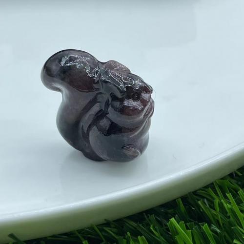 Fashion Decoration Natural Stone Squirrel Carved for home and office 30mm Sold By PC
