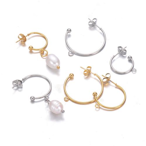 Stainless Steel Earring Stud Component, 304 Stainless Steel, plated, DIY & different size for choice, more colors for choice, 10PCs/Bag, Sold By Bag