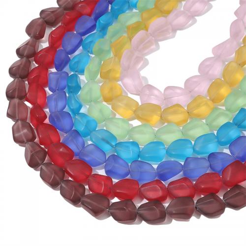 Fashion Glass Beads, irregular, DIY, more colors for choice, 12x15mm, 20PCs/Bag, Sold By Bag