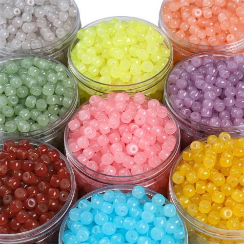 Fashion Glass Beads, Drum, DIY, more colors for choice, 8x6mm, Hole:Approx 1.5mm, 30PCs/Bag, Sold By Bag