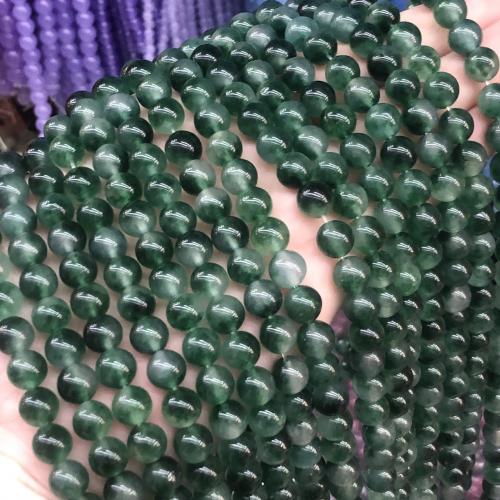 Purple Chalcedony, Runde, du kan DIY & forskellig størrelse for valg, grøn, Solgt Per Ca. 38 cm Strand