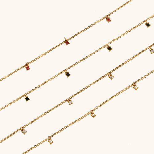 Stainless Steel Jewelry Necklace, 304 Stainless Steel, with 5cm extender chain, 18K gold plated, fashion jewelry & different materials for choice & for woman, nickel, lead & cadmium free, Length:Approx 40 cm, Sold By PC