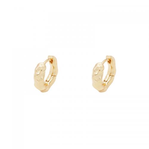 Brass Leverback Earring, plated, for woman, golden, 15x15mm, Sold By Pair