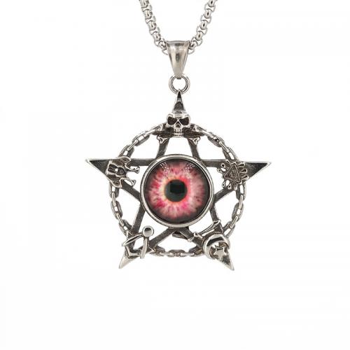 Evil Eye Pendants, 304 Stainless Steel, DIY, more colors for choice, nickel, lead & cadmium free, 47x44.70mm, Sold By PC