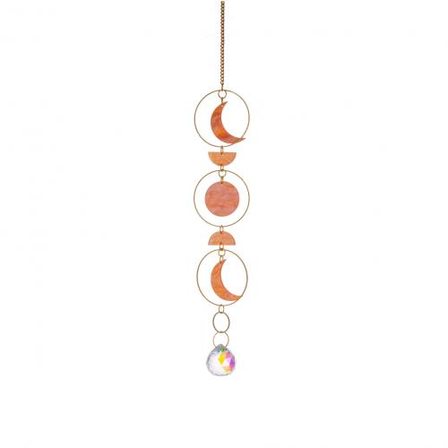 Hanging Ornaments, Shell, with Crystal & Brass & Iron, gold color plated, for home and office & fashion jewelry & hollow, more colors for choice, Length:Approx 40 cm, Sold By PC
