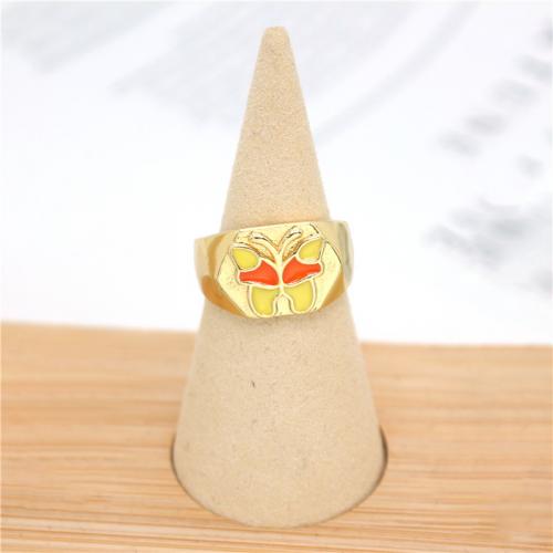 Tibetan Style Finger Ring, Butterfly, gold color plated, fashion jewelry & for woman, more colors for choice, nickel, lead & cadmium free, US Ring Size:7, Sold By PC