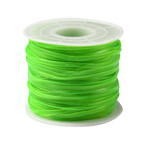 Fashion koord sieraden, Plastic, DIY, groen, 2.30mm, Ca 25m/spool, Verkocht door spool