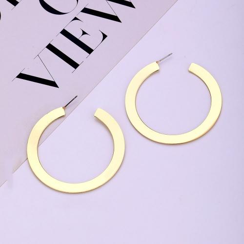 Iron Earring gold color plated fashion jewelry & for woman golden nickel lead & cadmium free Sold By Pair
