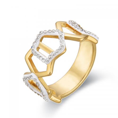 nehrđajućeg Čelik vještački dijamant Finger Ring, 304 nehrđajućeg čelika, Zvijezda, modni nakit & različite veličine za izbor & za žene & s Rhinestone, više boja za izbor, Prodano By PC