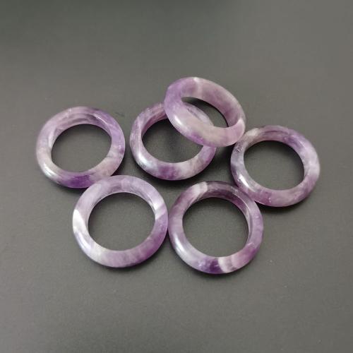 Natürlicher Quarz-Fingerring, Amethyst, Kreisring, für Frau, violett, verkauft von PC
