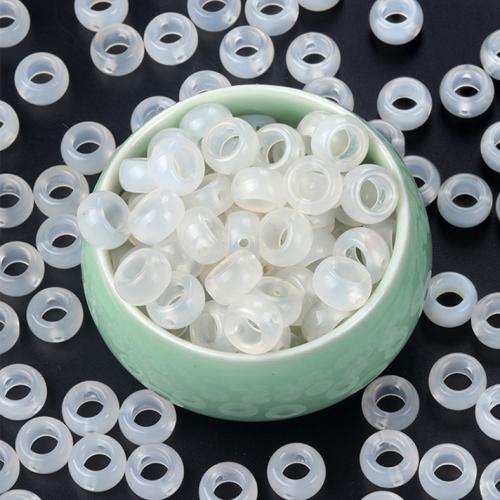Natural White Agate Beads DIY white Sold By PC
