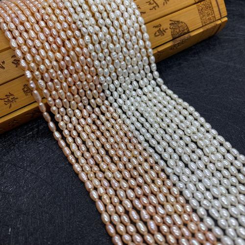 Cultured Rice Freshwater Pearl Beads, DIY & different size for choice, more colors for choice, Length:Approx 38 cm, Sold By PC