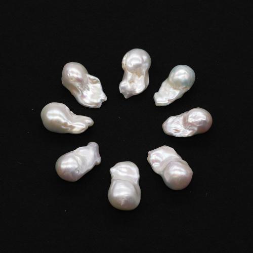 Barok ferskvandskulturperle Beads, Ferskvandsperle, du kan DIY, hvid, Length: 13-18mm, width: 18-30mm, Solgt af PC