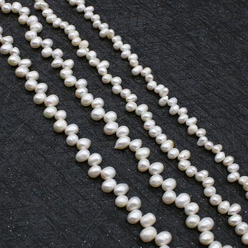 Riso coltivato in perla d'acqua dolce, perla d'acquadolce coltivata naturalmente, DIY & formato differente per scelta, bianco, Venduto per Appross. 38 cm filo