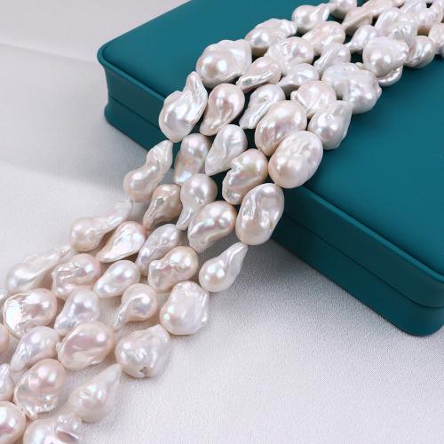 Cultured Baroque Freshwater Pearl Beads, DIY, white, about:12-25mm, Length:Approx 38 cm, Sold By PC