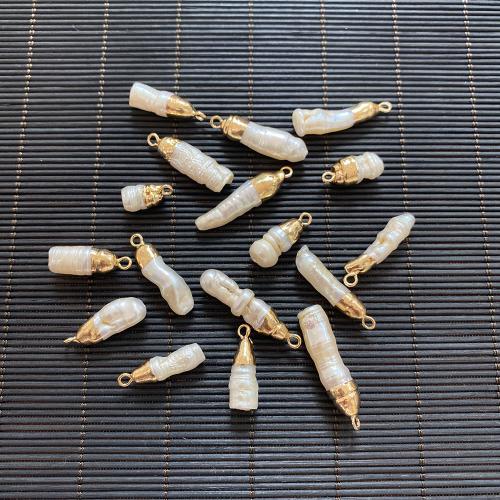 Colgantes de Perlas Freshwater, Perlas cultivadas de agua dulce, con metal, Bricolaje, Blanco, about :5-35mm, Vendido por UD