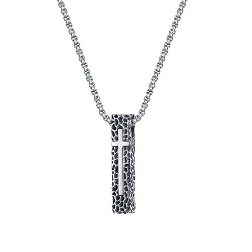 Nehrđajući čelik Chain Necklace džemper, 304 nehrđajućeg čelika, pozlaćen, modni nakit & za čovjeka, izvorna boja, nikal, olovo i kadmij besplatno, pendant:40x8mm, Prodano By PC