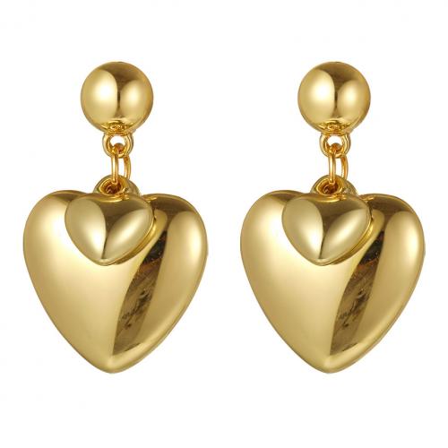 Tibetan Style Drop Earrings, Heart, plated, fashion jewelry & different styles for choice & for woman, gold, nickel, lead & cadmium free, Sold By Pair