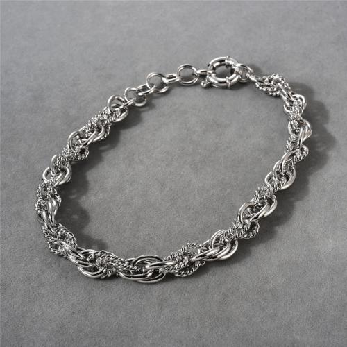 Messing Halskette, plattiert, für Frau, Silberfarbe, Länge:ca. 39 cm, verkauft von PC