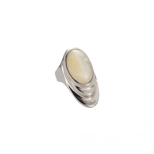 Latão conjunto de jóias, cobre, with White Lip Shell, banhado, tamanho diferente para a escolha & Vario tipos a sua escolha & para mulher, prateado, vendido por PC