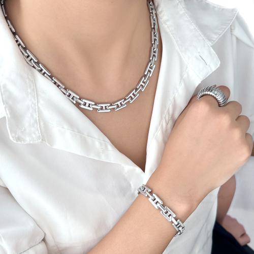 Fashion Stainless Steel Jewelry Sets 304 Stainless Steel plated  & for woman Sold By PC