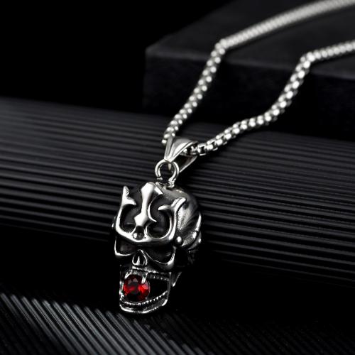 Stainless Steel Jewelry Necklace 304 Stainless Steel with Rhinestone polished fashion jewelry & Unisex nickel lead & cadmium free Length Approx 60 cm Sold By PC