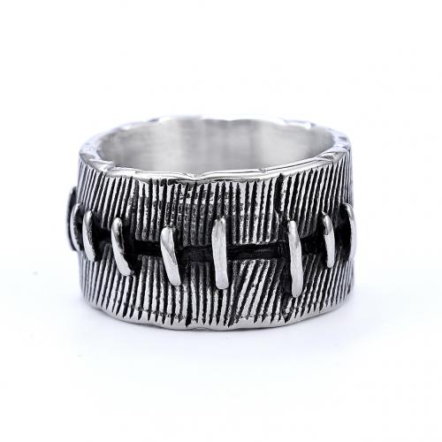 Titanium Steel Δάχτυλο του δακτυλίου, γυαλισμένο, Vintage & διαφορετικό μέγεθος για την επιλογή & για τον άνθρωπο, Τρύπα:Περίπου 3.2mm, Μέγεθος:7-14.5, Sold Με PC