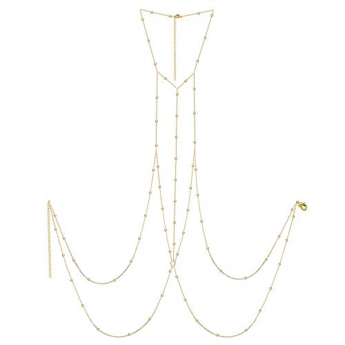 Body Chain Sieraden, 304 roestvrij staal, mode sieraden & voor vrouw, meer kleuren voor de keuze, Verkocht door Strand