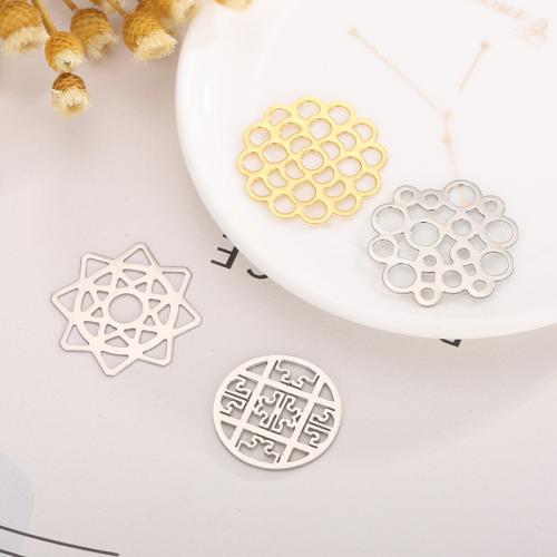 Stainless Steel Pendants 304 Stainless Steel Four Leaf Clover plated DIY & hollow Sold By PC