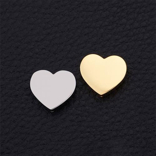 Stainless Steel Beads, 304 Stainless Steel, Heart, plated, DIY, more colors for choice, 14x15mm, Sold By PC