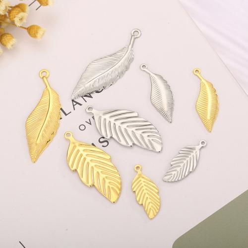 Stainless Steel Pendants, 304 Stainless Steel, Leaf, plated, DIY & different styles for choice, more colors for choice, 20x15mm, Sold By PC