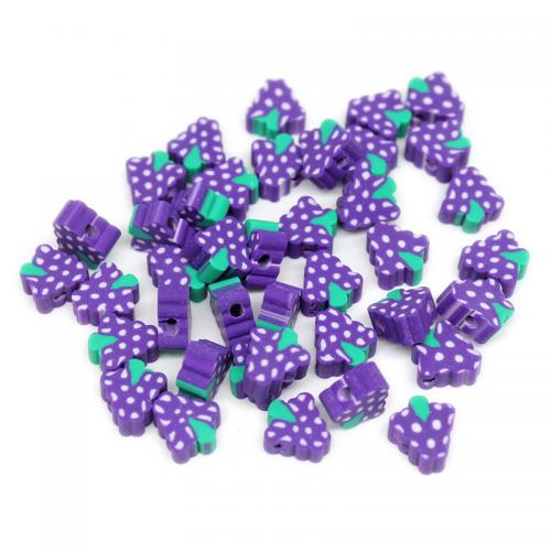 Polimero-Clay-Beads, argilla polimero, Uva, DIY, nessuno, 10x4.50mm, Foro:Appross. 2mm, 1000PC/borsa, Venduto da borsa