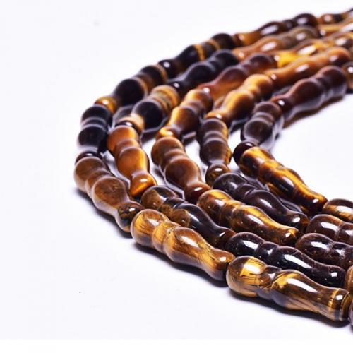 Tiger Eye Beads, du kan DIY, 8x25mm, 15pc'er/Strand, Solgt af Strand