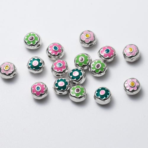 Perles en argent sterling 925, Placage, DIY & autocollant époxyde, plus de couleurs à choisir, 5mm, Trou:Environ 1.1mm, Vendu par PC
