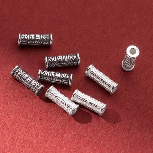Spacer Beads Jóias, 925 prata esterlina, DIY, Mais cores pare escolha, 5.50x14.50mm, Buraco:Aprox 2.7mm, vendido por PC