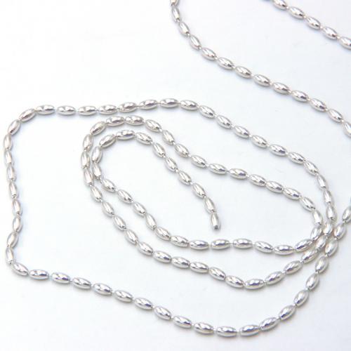 925 Sterling Silver Chains, polished, DIY, 3.80x2mm, Sold By G