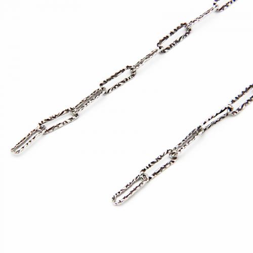925 Sterling Silver Chains, polished, cross chain & vintage & DIY, 12x3.80mm, Sold By G