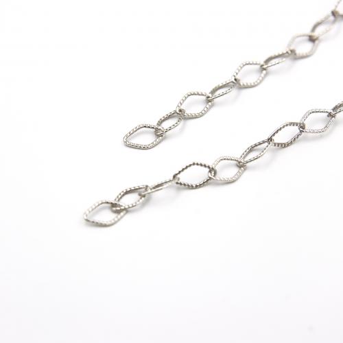 925 Sterling Silver Chains, polished, DIY, 11.80x7.50mm, Sold By G