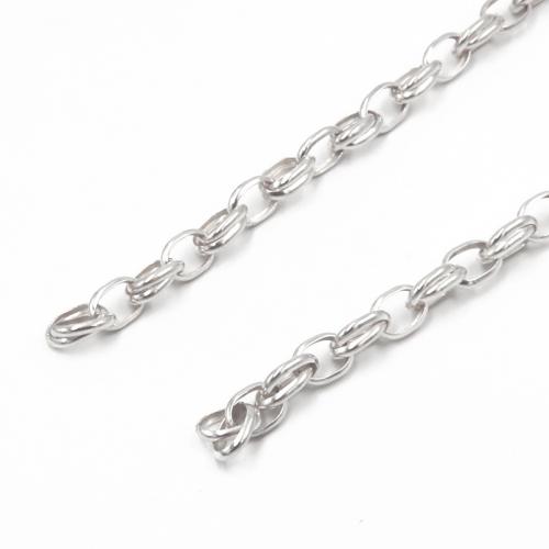 925 Sterling Silver Chains, polished, DIY, Sold By G